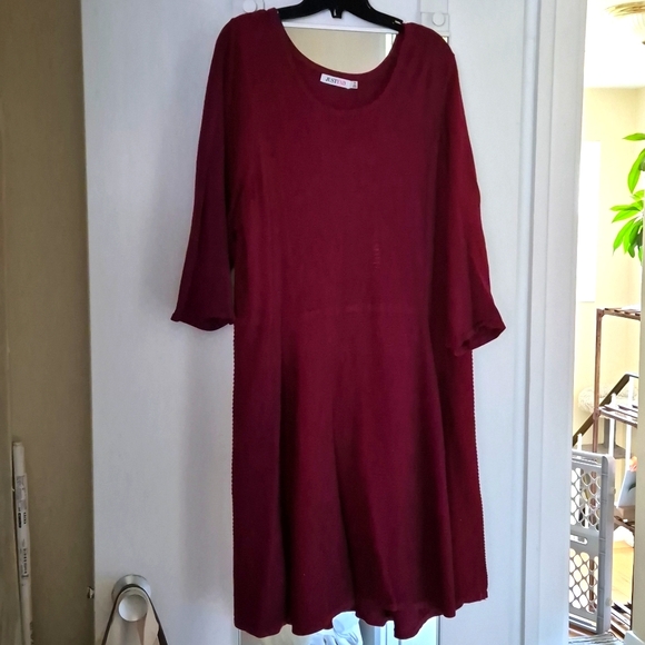 Cranberry Knit 2X Justfab Dress - Picture 1 of 4